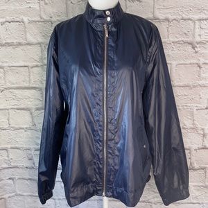 Liz Claiborne Navy Blue Zip Up Windbreaker